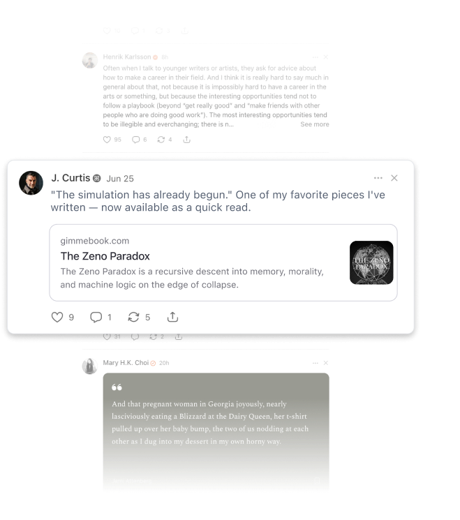 For Substack writers hero mockup