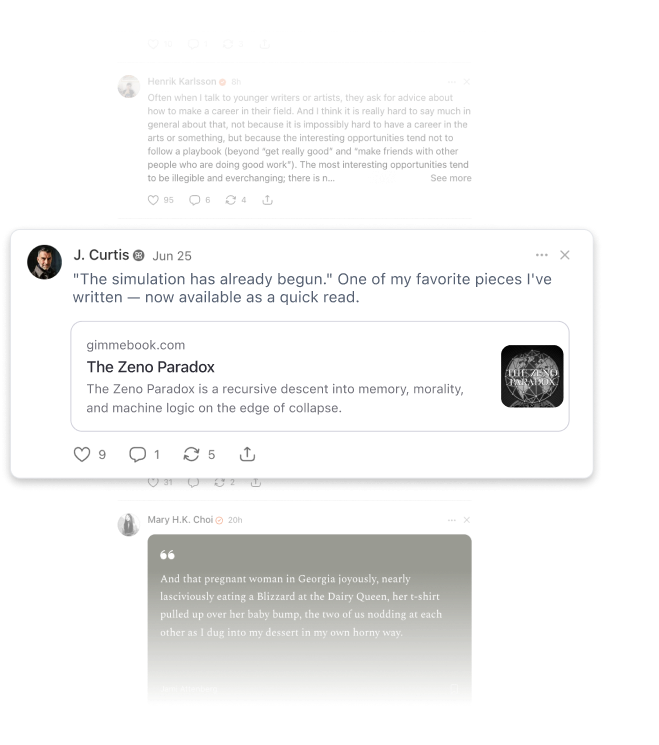 For Substack writers hero mockup